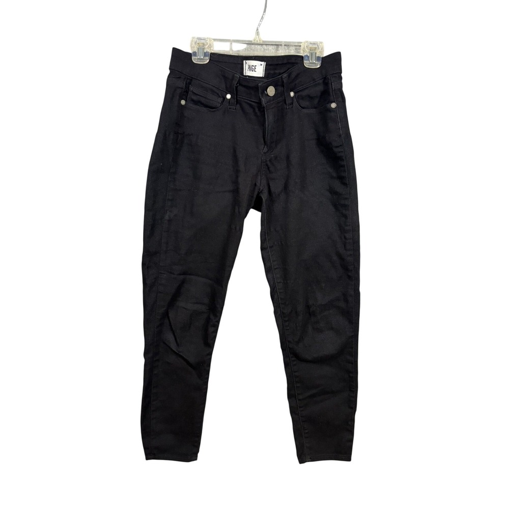 PAIGE Hoxton Ankle‎ Skinny Jeans Womens 27 Black High Rise Stretch